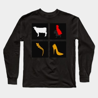 Cow, cape, hair & slipper Long Sleeve T-Shirt